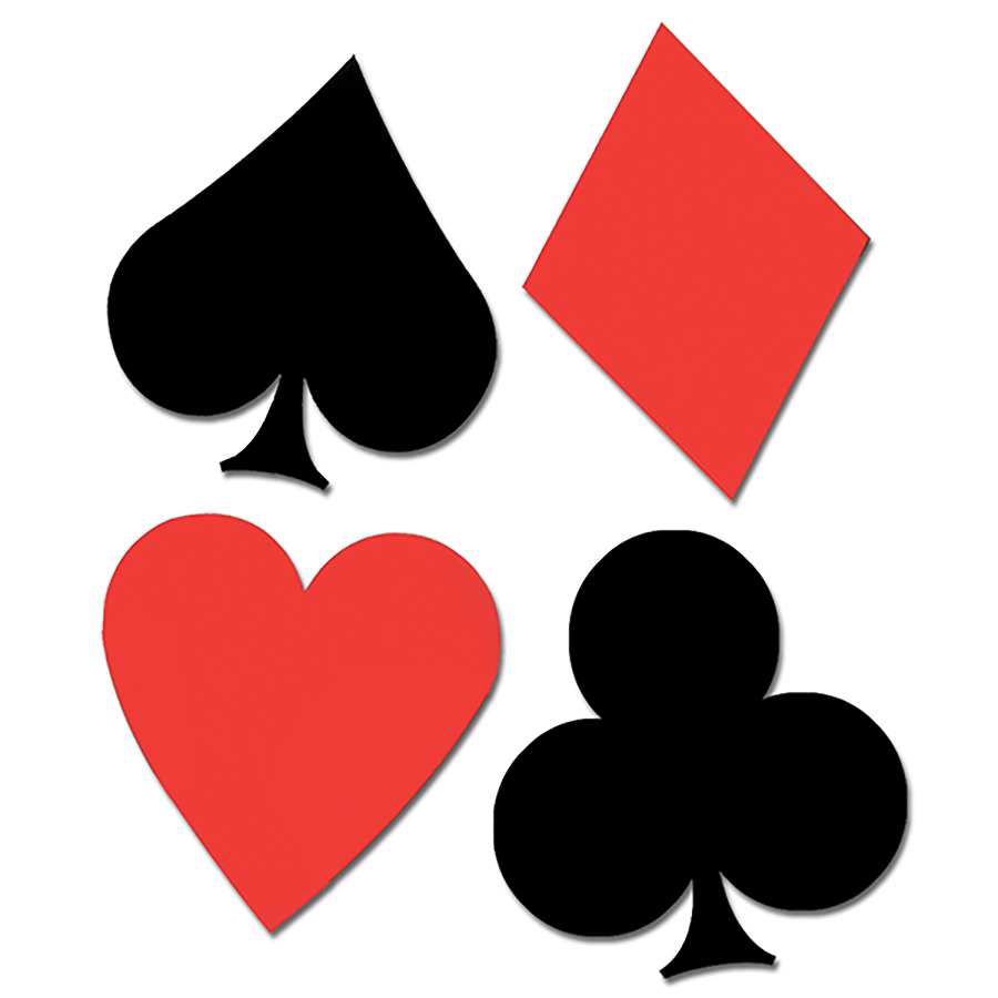 Playing Card Suits Cutouts - party supplies australia