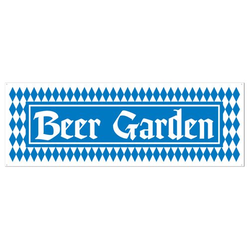 Oktoberfest Beer Garden Sign Banner - party supplies australia