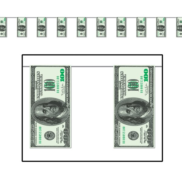 Pennant Banner One Hundred Dollar Bill - party supplies australia