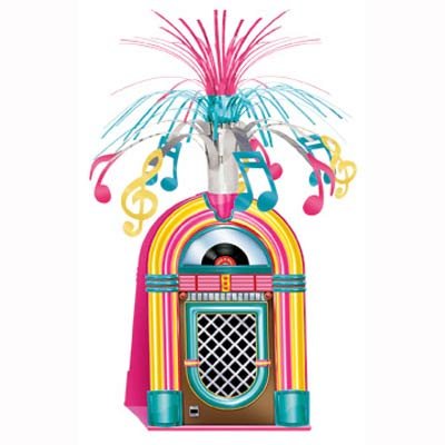 Jukebox & Music Notes Cascade Centrepiece - party supplies australia