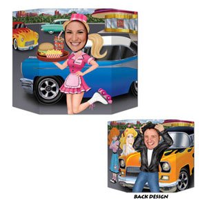 50's Rock & Roll Car Hop & Greaser Photo Prop - party supplies australia