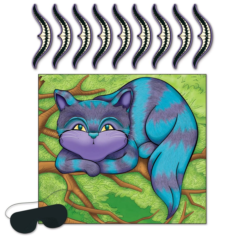 Cheshire Cat Game Pin the Smile on the Cat - party supplies australia