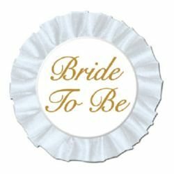 Bride To Be Button Satin Badge - party supplies australia