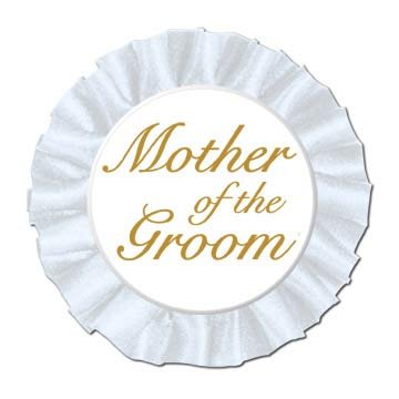Mother Of The Groom Button Satin Badge - party supplies australia