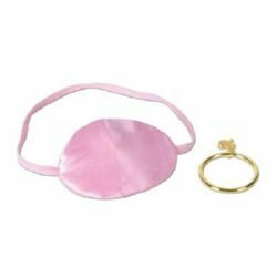 Pink Pirate Eye Patch & Gold Earring - party supplies australia