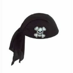 Pirate Scarf Black Fabric Hat - party supplies australia