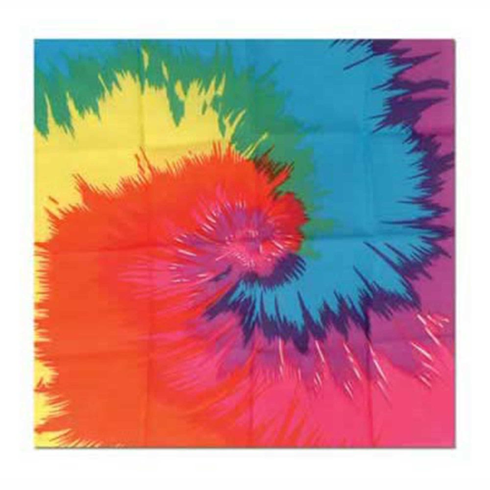 60's Funky Tie-Dyed Bandana - party supplies australia