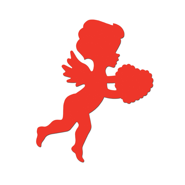 Cupid & Heart Red Cutout 22cm - party supplies australia