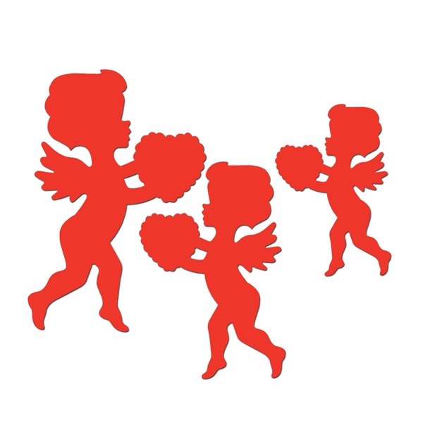 Cupid & Heart Red Cutouts - party supplies australia