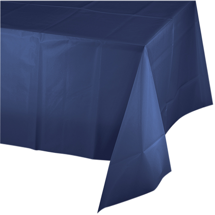 Navy Blue Tablecover Plastic 137cm x 274m - party supplies australia