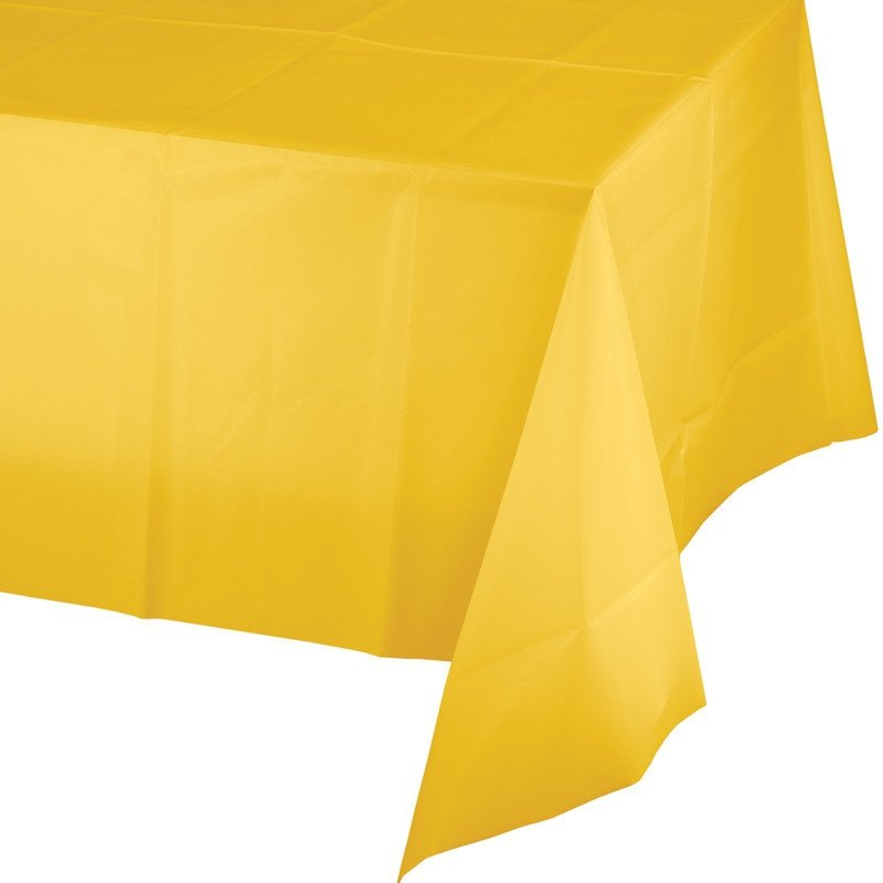 School Bus Yellow Tablecover Plastic 137cm x 274cm - party supplies australia