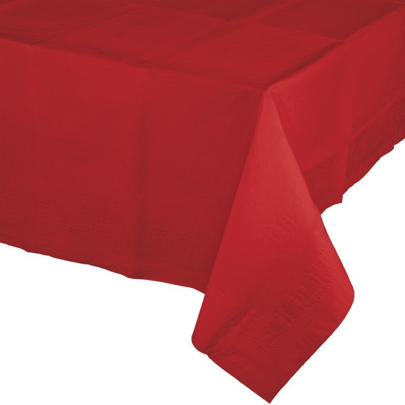 Classic Red Tablecover Plastic 137cm x 274cm - party supplies australia