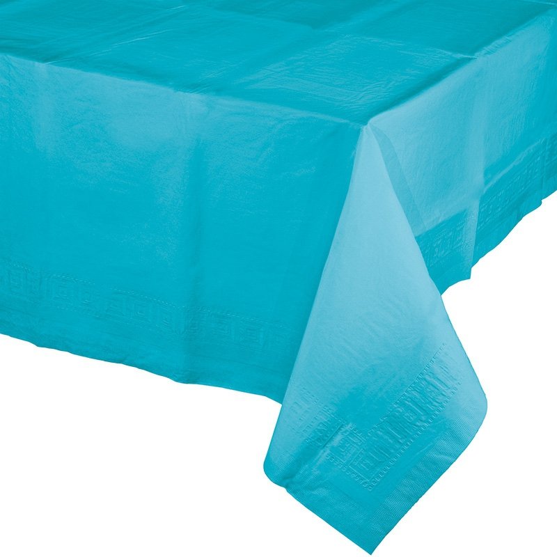Bermuda Blue Tablecover Plastic 137cm x 274cm - party supplies australia