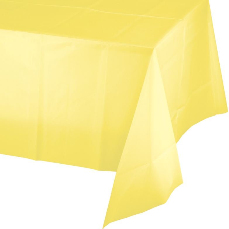 Mimosa Yellow Tablecover Plastic 137cm x 274cm - party supplies australia