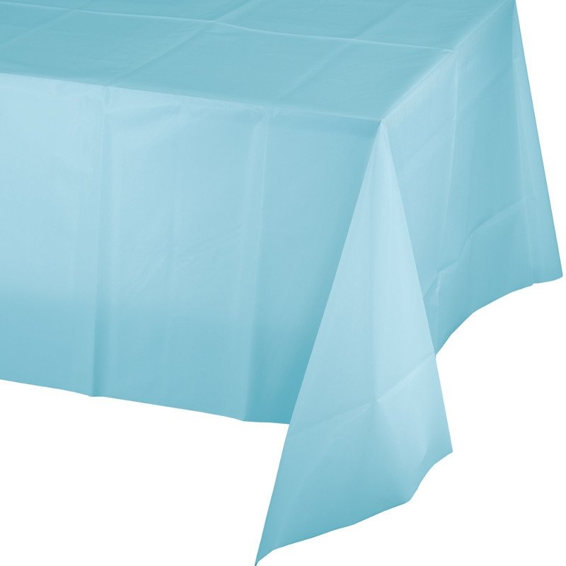 Pastel Blue Tablecover Plastic 137cm x 274cm - party supplies australia