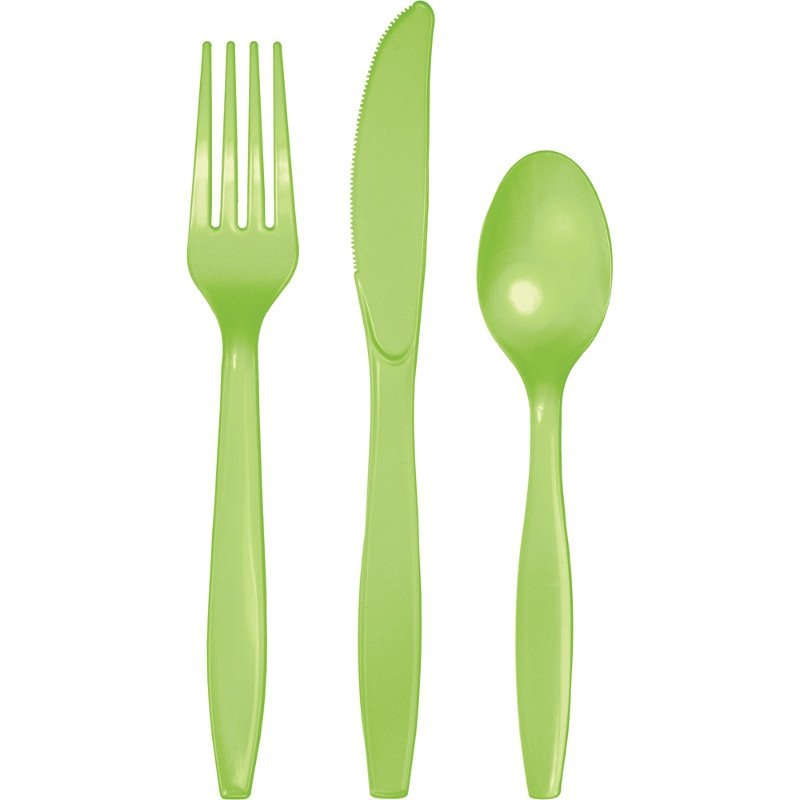 Fresh Lime Cutlery Set Plastic - party supplies australia