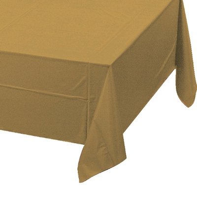 Glittering Gold Tablecover Plastic 137cm x 274cm - party supplies australia