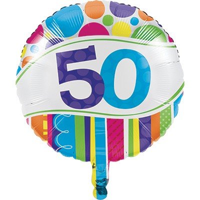 45cm Bright and Bold 50th Birthday - party supplies australia