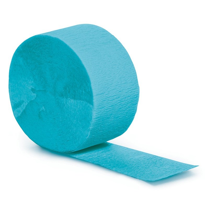 Bermuda Blue Crepe Streamer 24m - party supplies australia