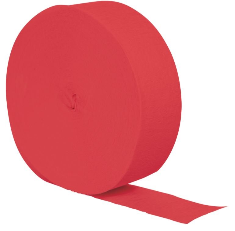 Coral Crepe Streamer 24m - party supplies australia