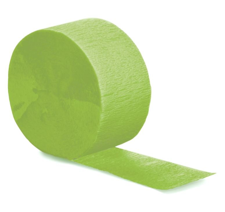 Fresh Lime Crepe Streamer 24m - party supplies australia
