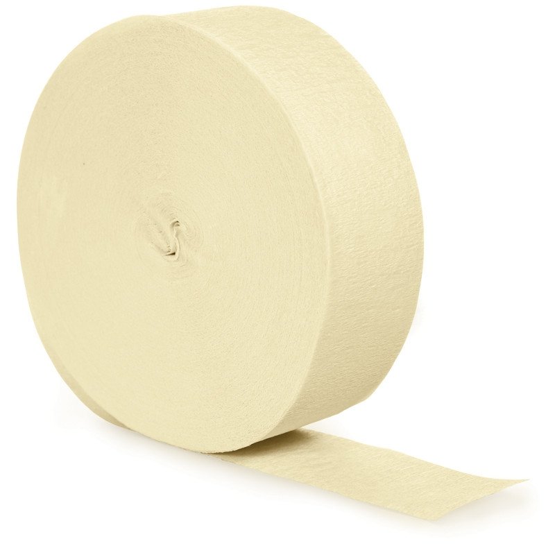 Ivory Crepe Streamer 24m - party supplies australia