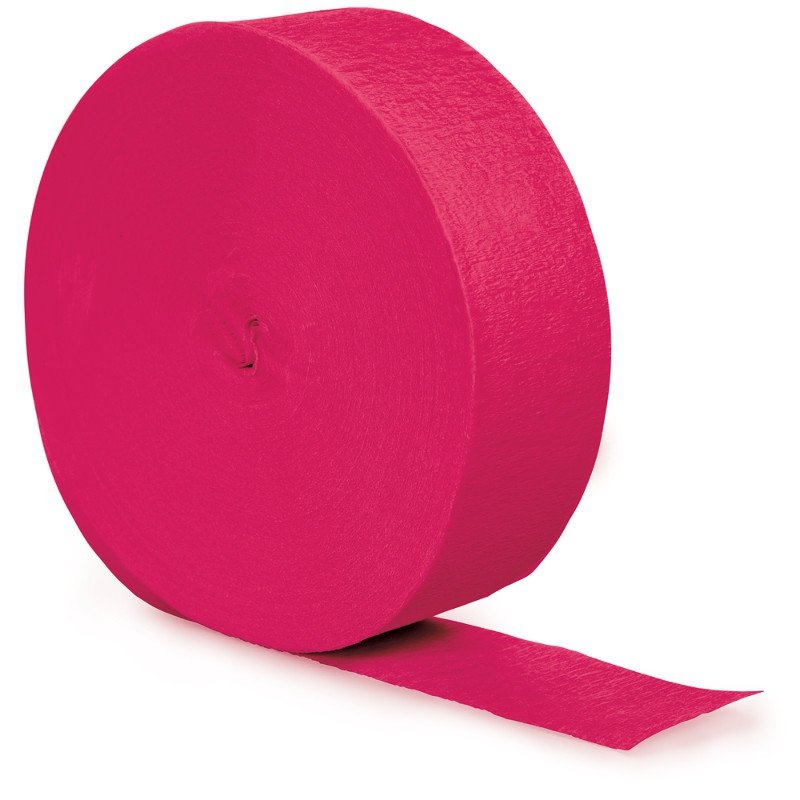 Hot Magenta Crepe Streamer 24m - party supplies australia