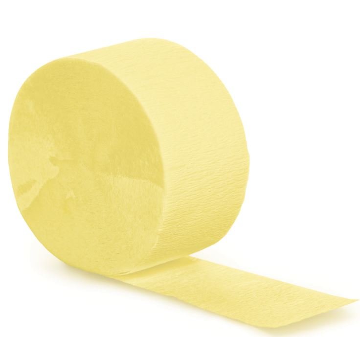 Mimosa Yellow Crepe Streamer 24m - party supplies australia