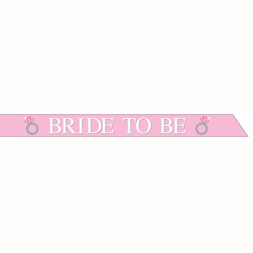 Sash Satin Bride to Be 85cm x 10cm - party supplies australia