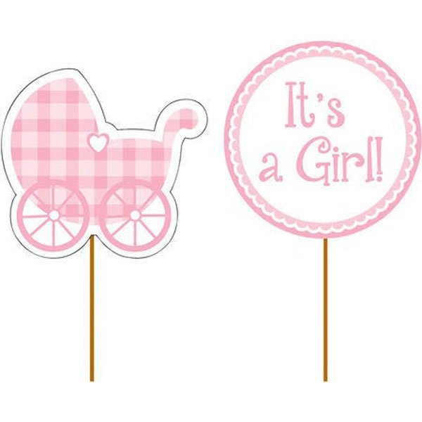 Cupcake Picks It's A Girl 10cm - party supplies australia