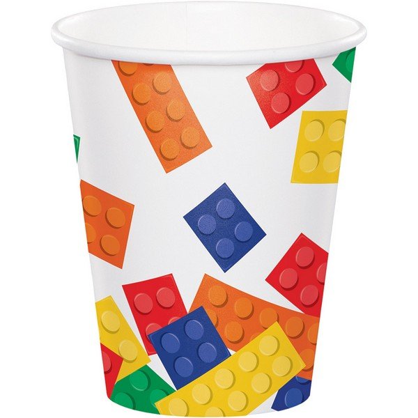 Block Party Cups Paper 266ml - party supplies australia