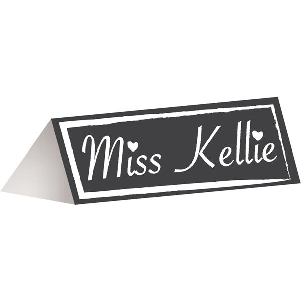 Chalkboard Placecards 4cm x 9cm & 1 piece of Chalk - party supplies australia