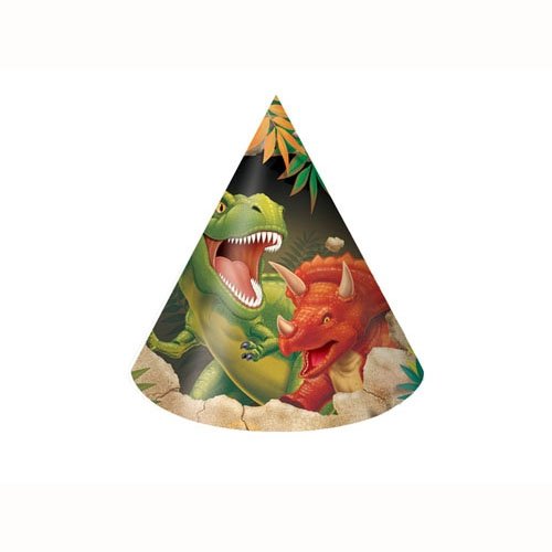 Dino Blast Cone Shaped Party Hats - party supplies australia