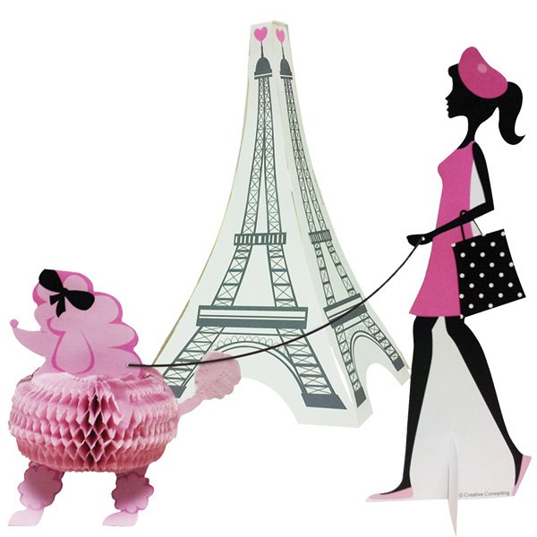 Party in Paris Centrepiece 3D Stand-Up Set - party supplies australia