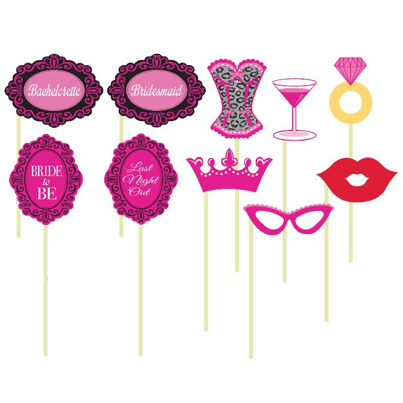 Bachelorette Photo Booth Props Assorted Designs - party supplies australia