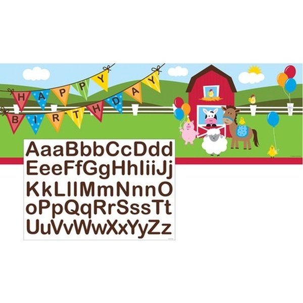 Farmhouse Fun Giant Party Banner Personalize It - party supplies australia