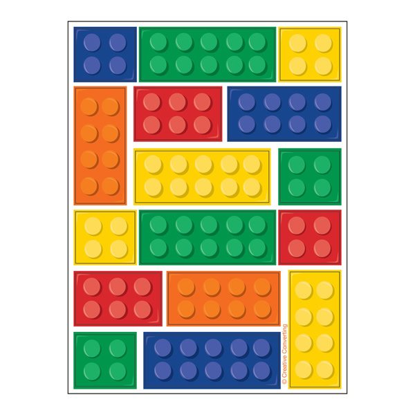 Block Party Stickers Assorted Designs - party supplies australia