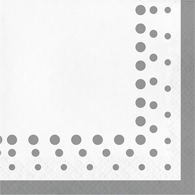 Sparkle & Shine Silver Lunch Napkins - party supplies australia