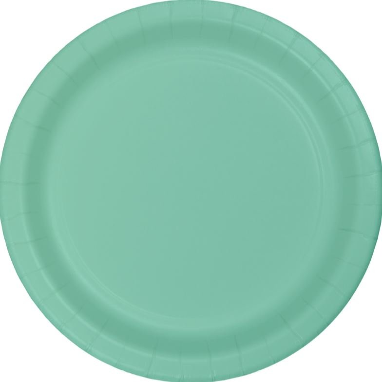 Fresh Mint Green Dinner Plates Paper 23cm - party supplies australia