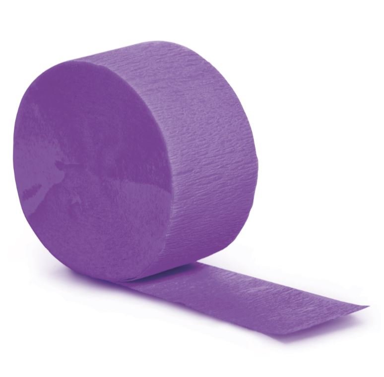 Amethyst Purple Crepe Streamer 24m - party supplies australia