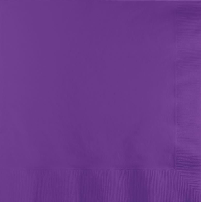 Amethyst Purple Beverage Napkins - party supplies australia