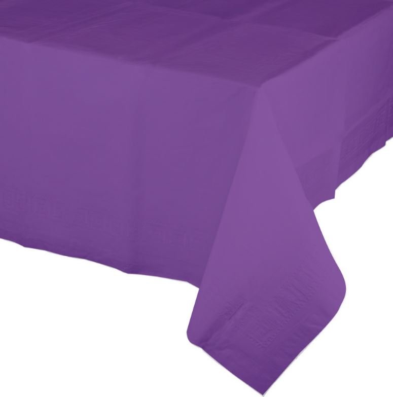 Amethyst Purple Tablecover Tissue & Plastic Back 137cm x 274cm - party supplies australia