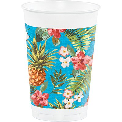 Aloha Cups Plastic Luau 473ml - party supplies australia