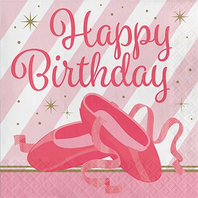 Twinkle Toes Lunch Napkins Happy Birthday - party supplies australia