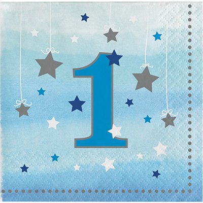 One Little Star Boy Beverage Napkins 1st Birthday - party supplies australia