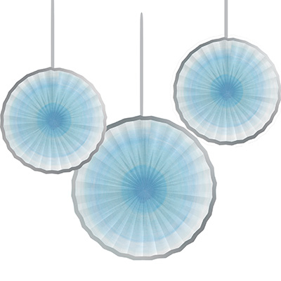 One Little Star Boy Tissue Paper Fans 40cm