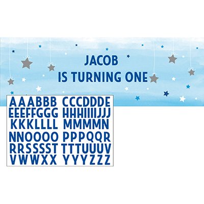 One Little Star Boy Giant Party Banner Personalize It - party supplies australia