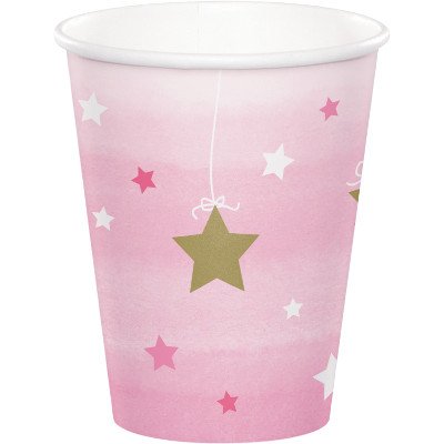 One Little Star Girl Cups Paper 266ml - party supplies australia