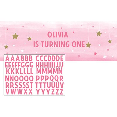 One Little Star Girl Giant Party Banner Personalize It - party supplies australia