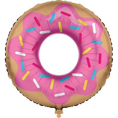 Donut Time Shape 76cm Foil Balloon - party supplies australia